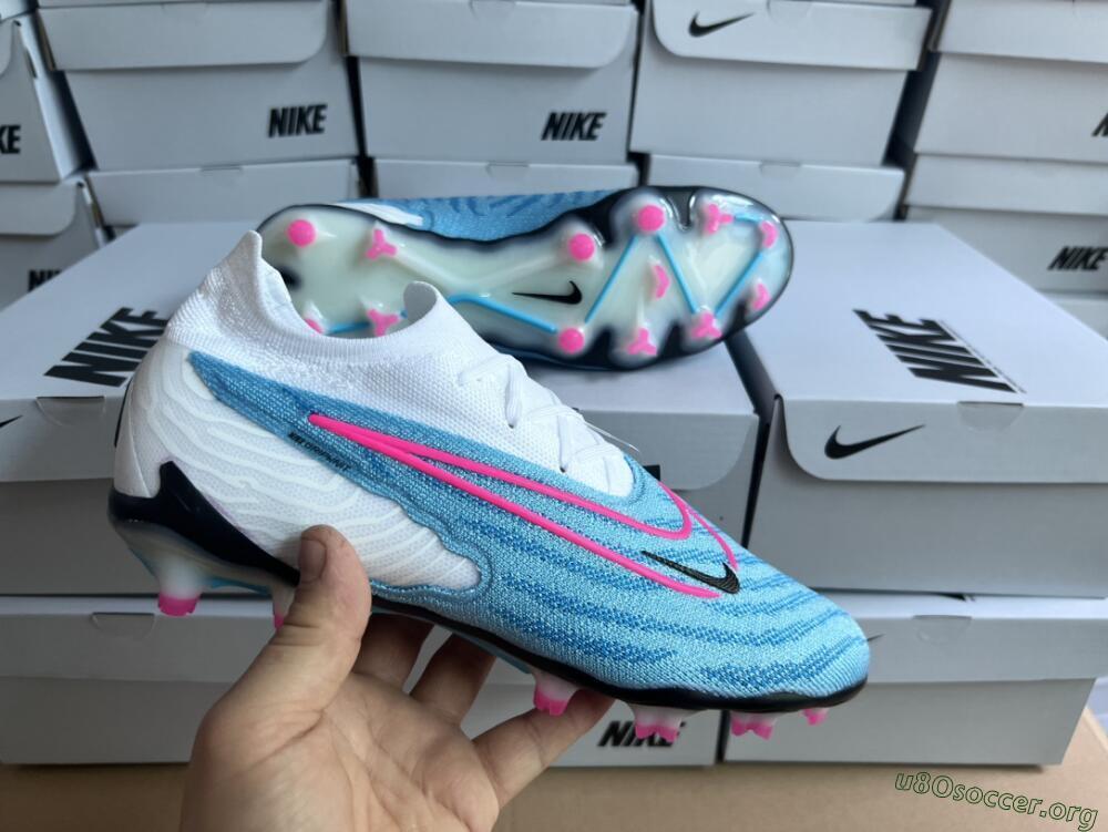 Nike Phantom GX Elite FG Football Boots - Blue/White/Pink