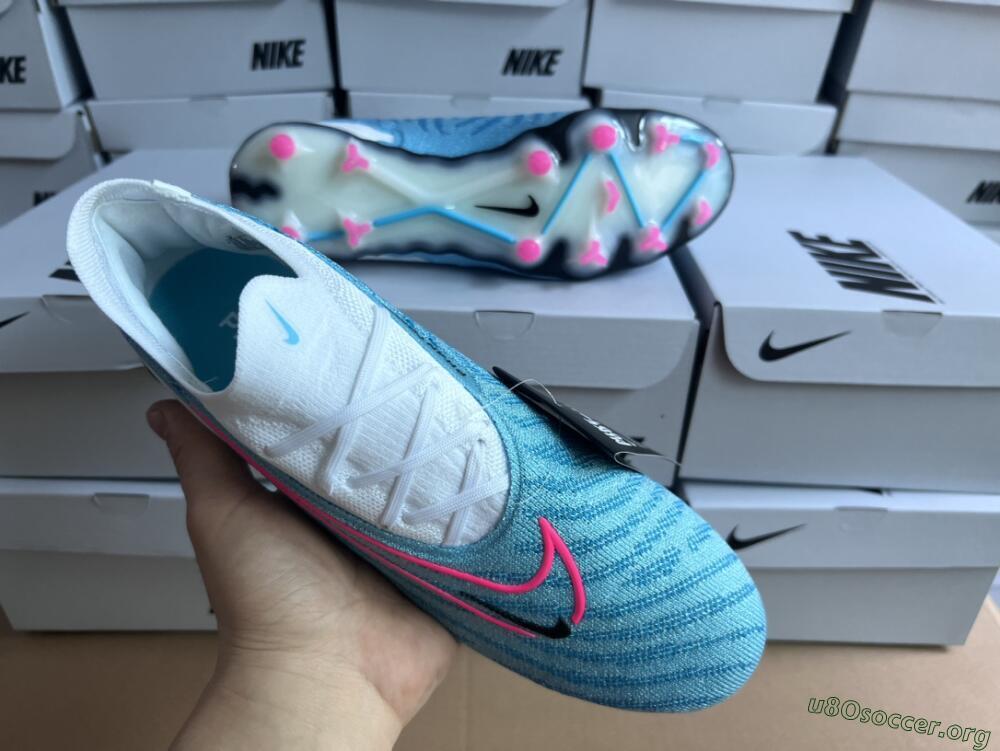 Nike Phantom GX Elite FG Football Boots - Blue/White/Pink