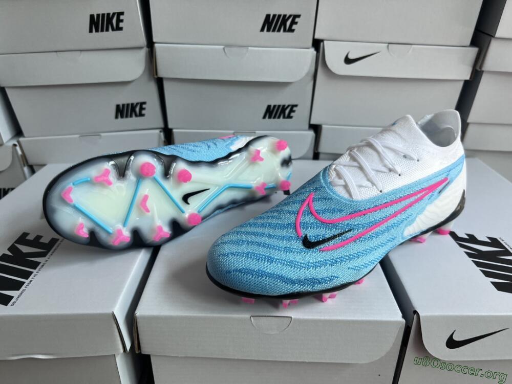 Nike Phantom GX Elite FG Football Boots - Blue/White/Pink