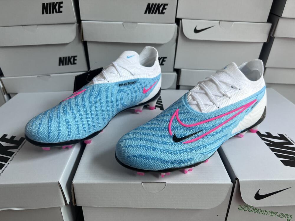 Nike Phantom GX Elite FG Football Boots - Blue/White/Pink