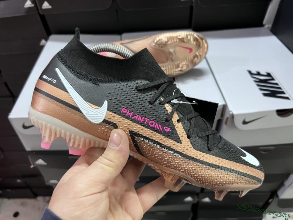 Nike Phantom GT 2 DF Elite FG Football Boots - Black/Gold/White