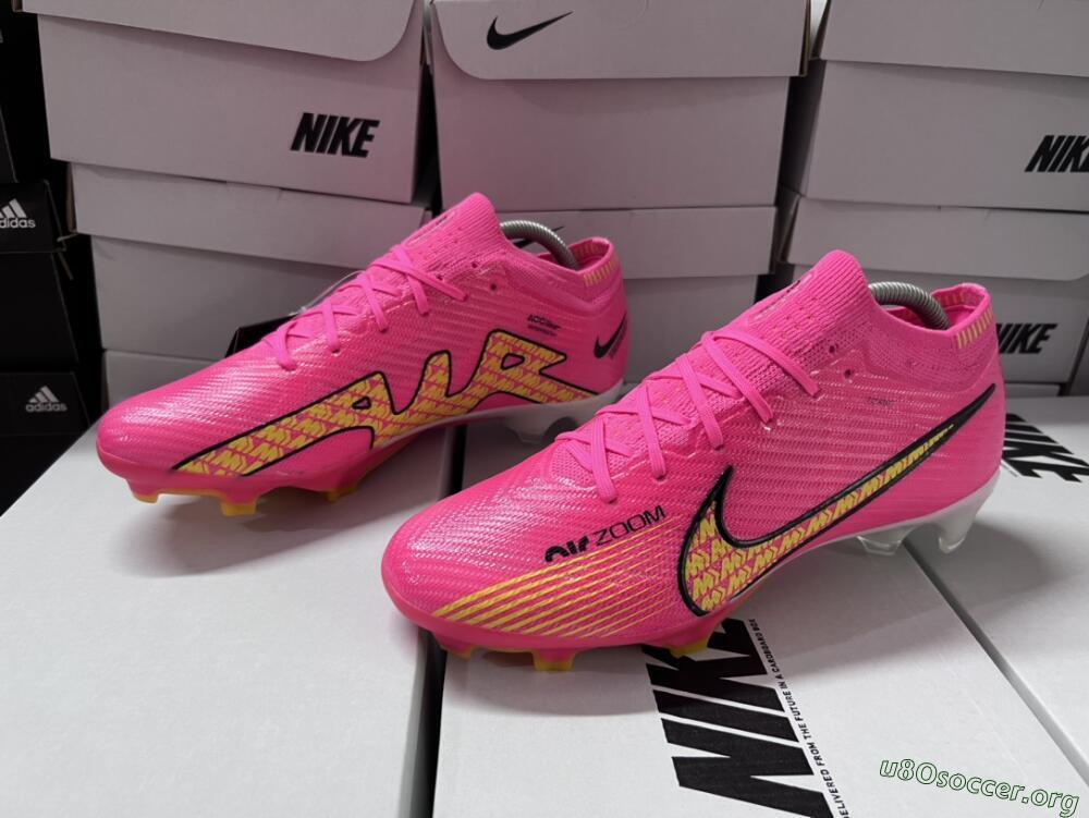Nike Air Zoom Mercurial Vapor 15 Elite FG Football Boots - Pink/Yellow