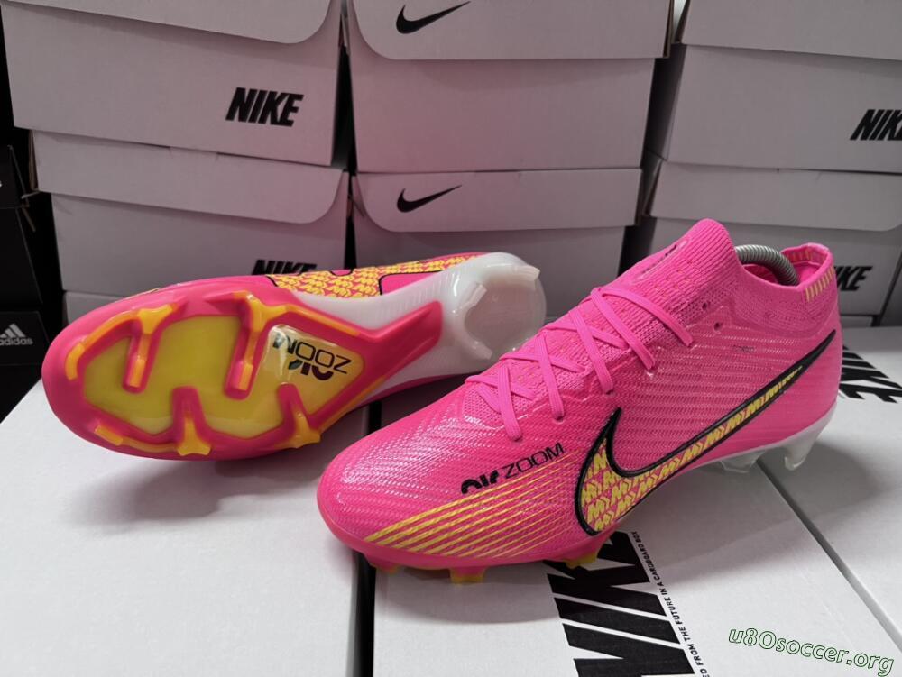 Nike Air Zoom Mercurial Vapor 15 Elite FG Football Boots - Pink/Yellow