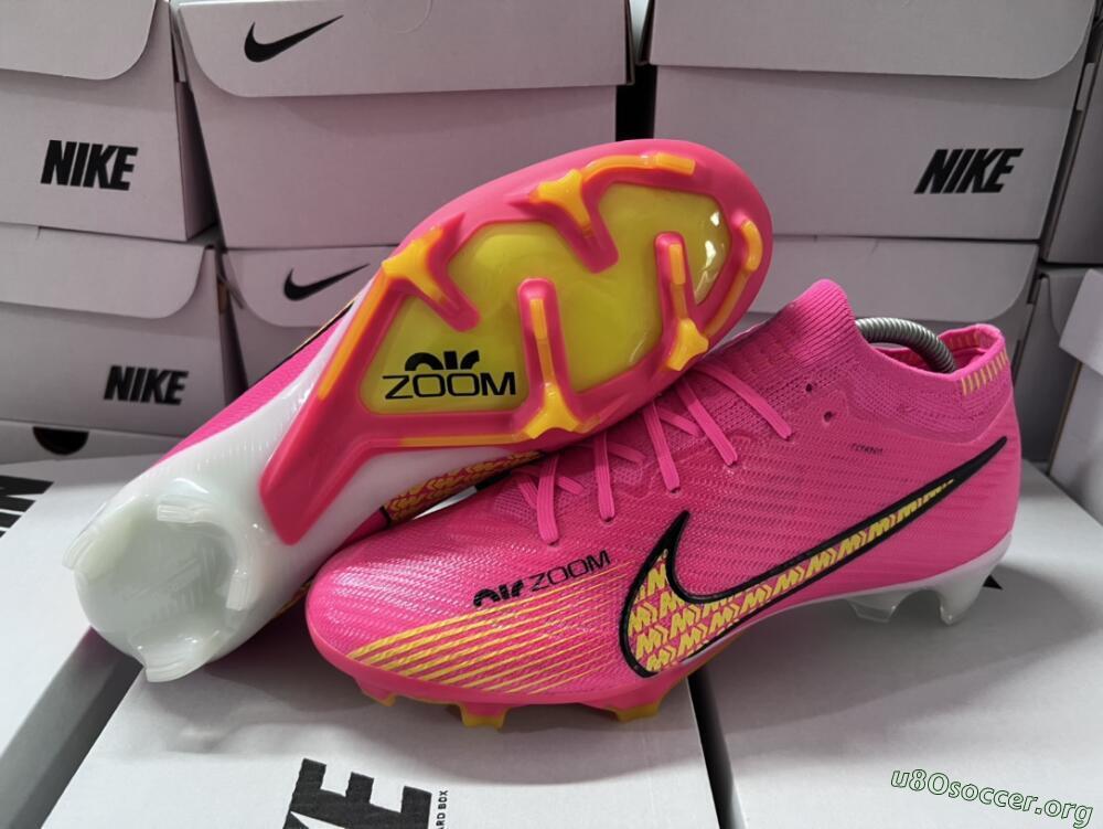 Nike Air Zoom Mercurial Vapor 15 Elite FG Football Boots - Pink/Yellow