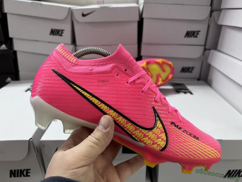 Nike Air Zoom Mercurial Vapor 15 Elite FG Football Boots - Pink/Yellow