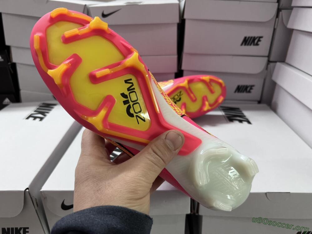 Nike Air Zoom Mercurial Vapor 15 Elite FG Football Boots - Pink/Yellow