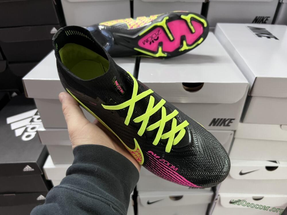 Nike Air Zoom Mercurial Superfly 9 Elite FG Football Boots - Black/Yellow/Pink