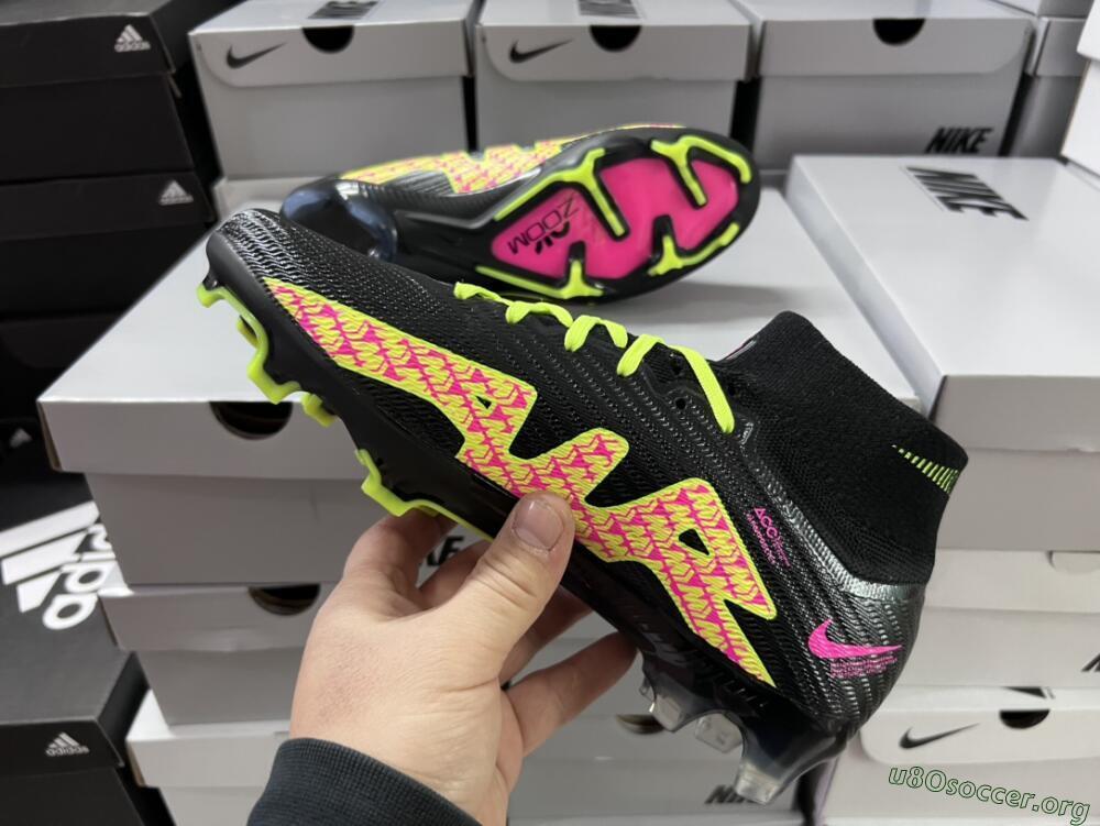 Nike Air Zoom Mercurial Superfly 9 Elite FG Football Boots - Black/Yellow/Pink