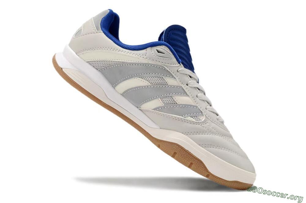 Adidas Predator Mundial IC Football Shoes - Grey/Blue/White 4