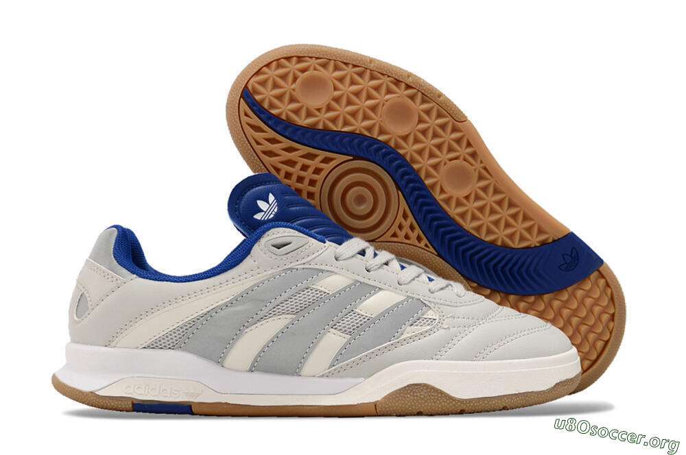 Adidas Predator Mundial IC Football Shoes - Grey/Blue/White 2