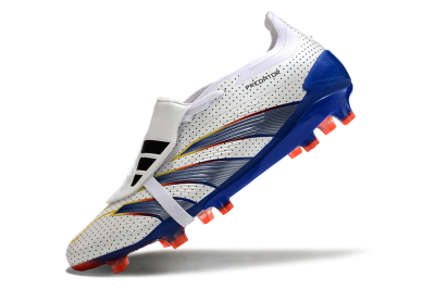 Adidas Predator Elite Foldover Tongue Euphoria FG Football Boots - White/Silver/Blue