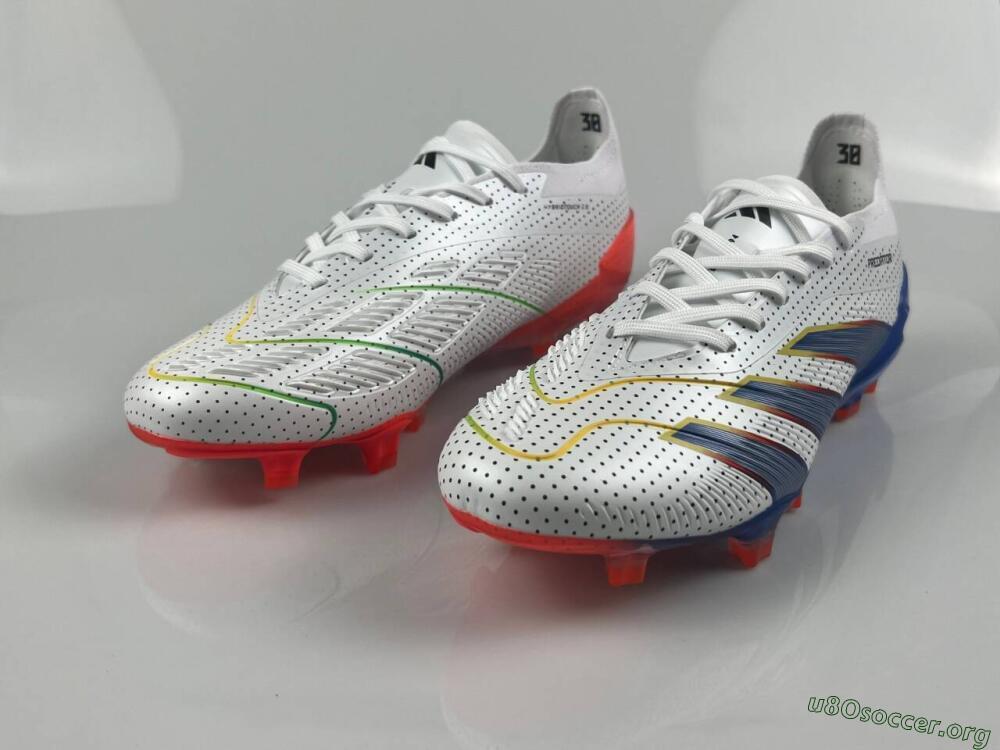 Adidas Predator 24 Elite Euphoria FG Football Boots - White/Silver/Blue