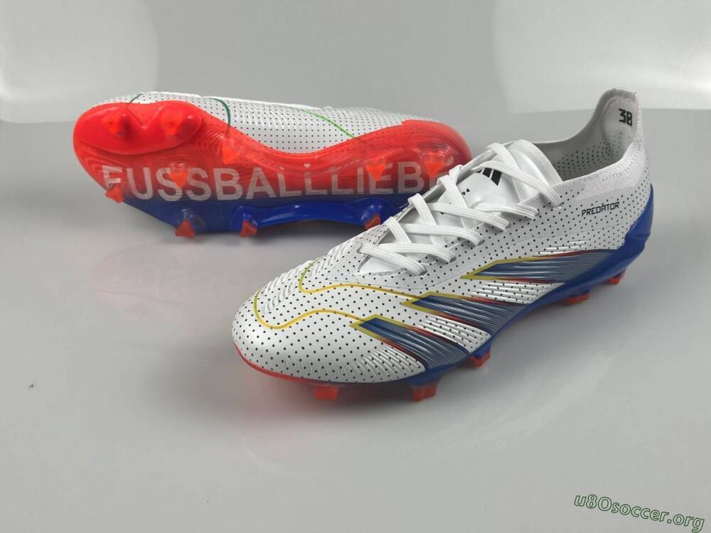 Adidas Predator 24 Elite Euphoria FG Football Boots - White/Silver/Blue