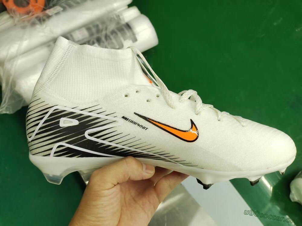 Nike Air Zoom Mercurial Superfly 10 Elite FG Football Boots - White/Orange/Black