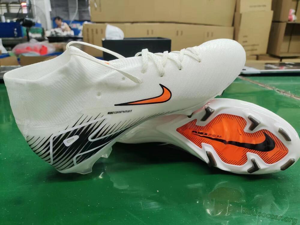 Nike Air Zoom Mercurial Superfly 10 Elite FG Football Boots - White/Orange/Black