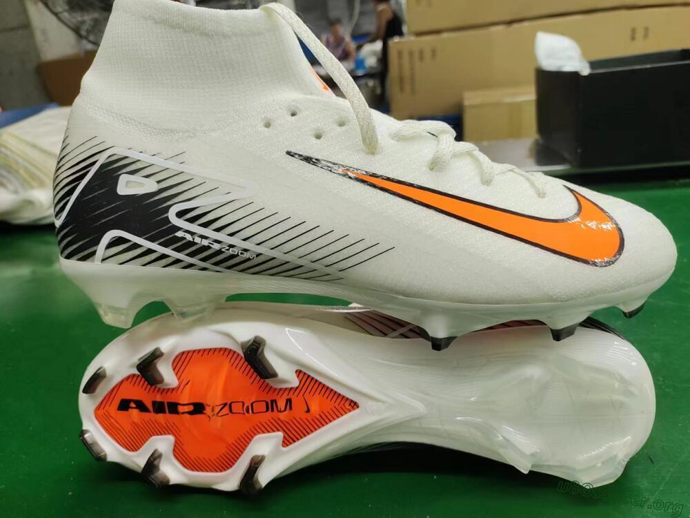 Nike Air Zoom Mercurial Superfly 10 Elite FG Football Boots - White/Orange/Black