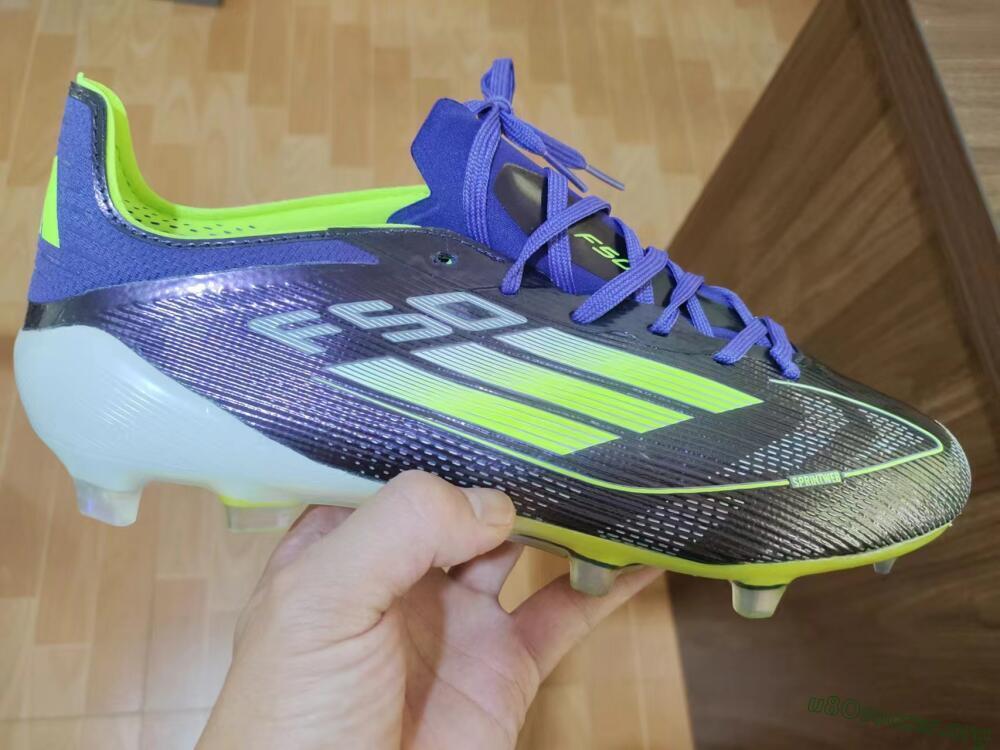 Adidas F50 Adizero FG Football Boots - Purple/Yellow/White