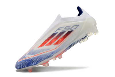 Adidas F50 Elite Laceless FG Football Boots - Blue/Red/Beige