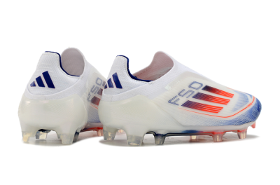 Adidas F50 Elite Laceless FG Football Boots - Blue/Red/Beige