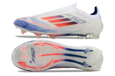 Adidas F50 Elite Laceless FG Football Boots - Blue/Red/Beige