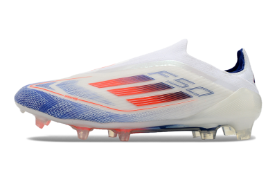 Adidas F50 Elite Laceless FG Football Boots - Blue/Red/Beige