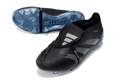 Adidas Predator Elite Tongue FG Football Boots - Black/Silver/Blue