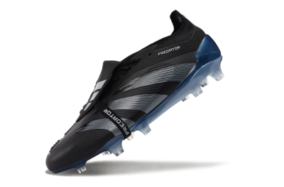 Adidas Predator Elite Tongue FG Football Boots - Black/Silver/Blue