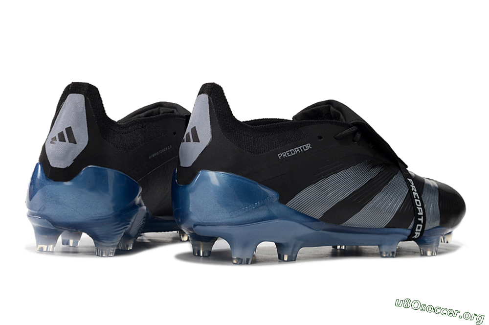 Adidas Predator Elite Tongue FG Football Boots - Black/Silver/Blue 6