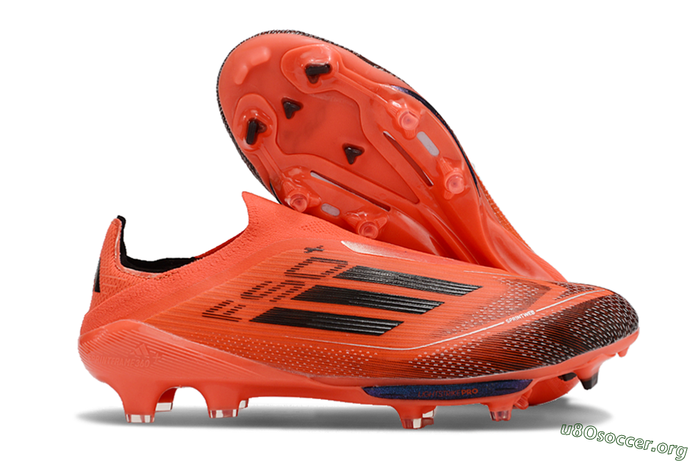 Adidas F50 Lightstrike Pro Laceless FG Football Boots - Red/Black/White 2