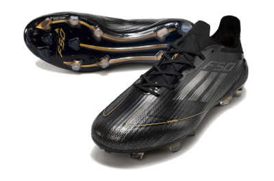 Adidas F50 Elite FG Football Boots - Black/Silver/Gold