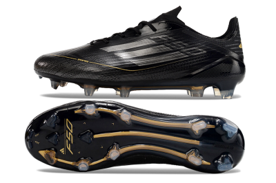 Adidas F50 Elite FG Football Boots - Black/Silver/Gold