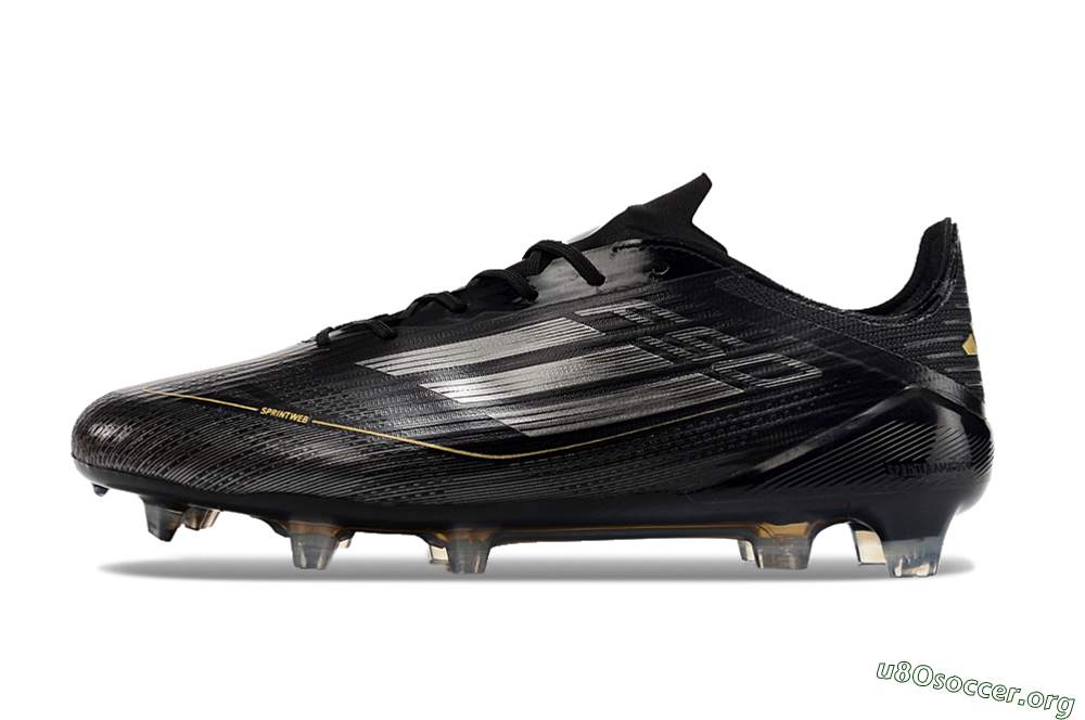 Adidas F50 Elite FG Football Boots - Black/Silver/Gold 3