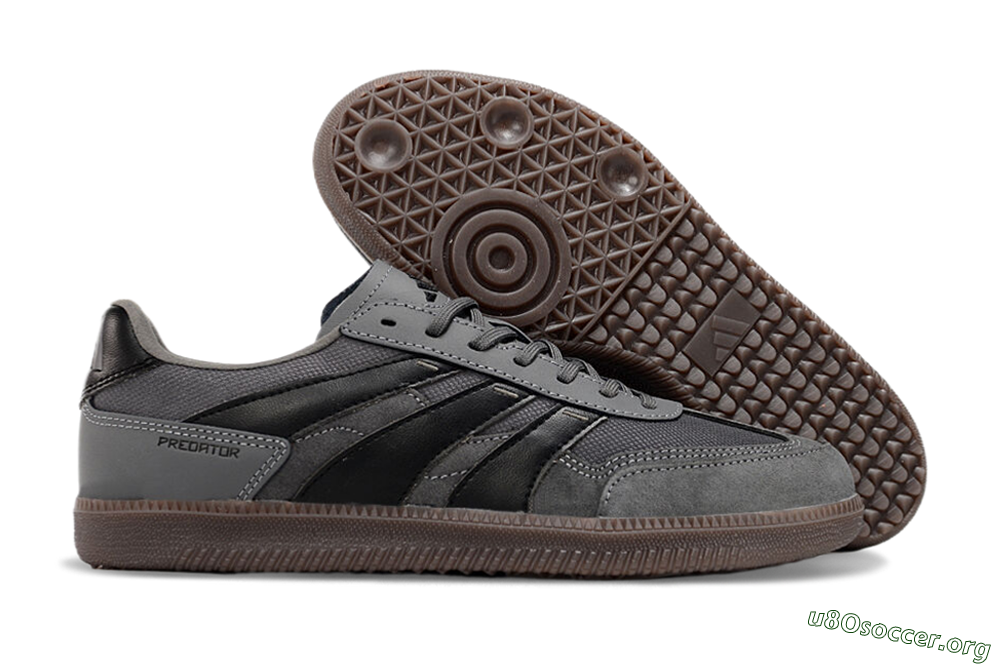 Adidas Predator 24 League Low IC Football Shoes - Grey/Black/Brown 2