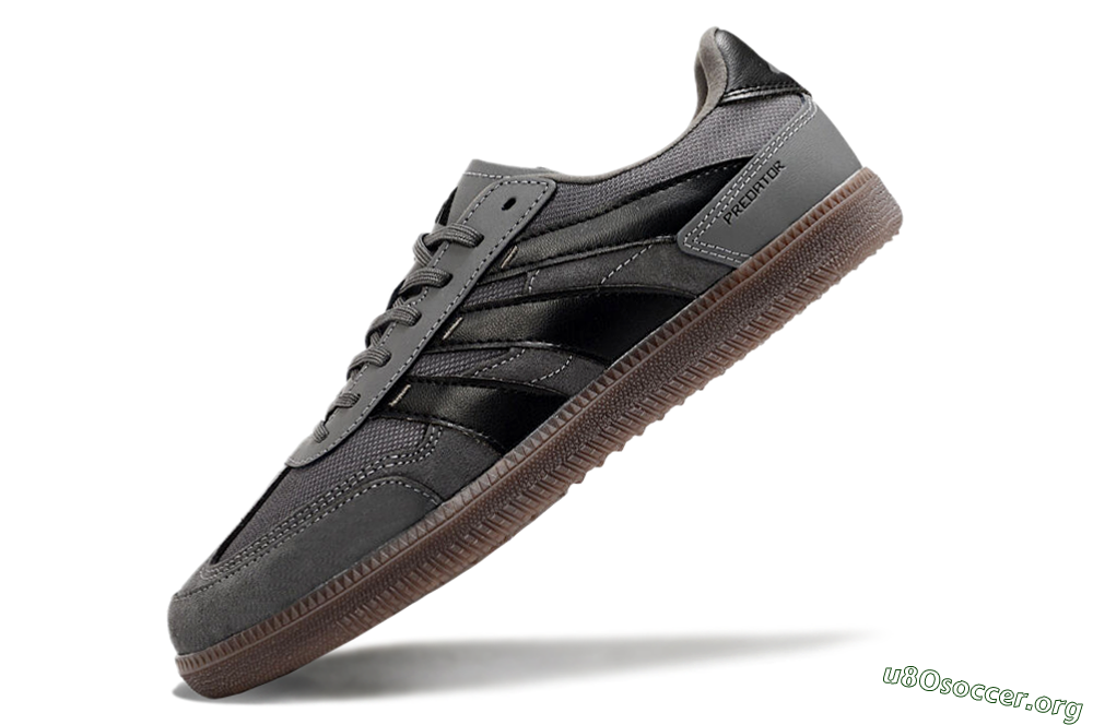 Adidas Predator 24 League Low IC Football Shoes - Grey/Black/Brown 5