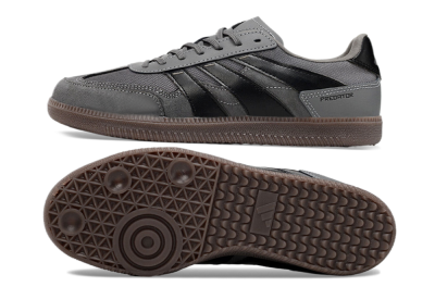 Adidas Predator 24 League Low IC Football Shoes - Grey/Black/Brown