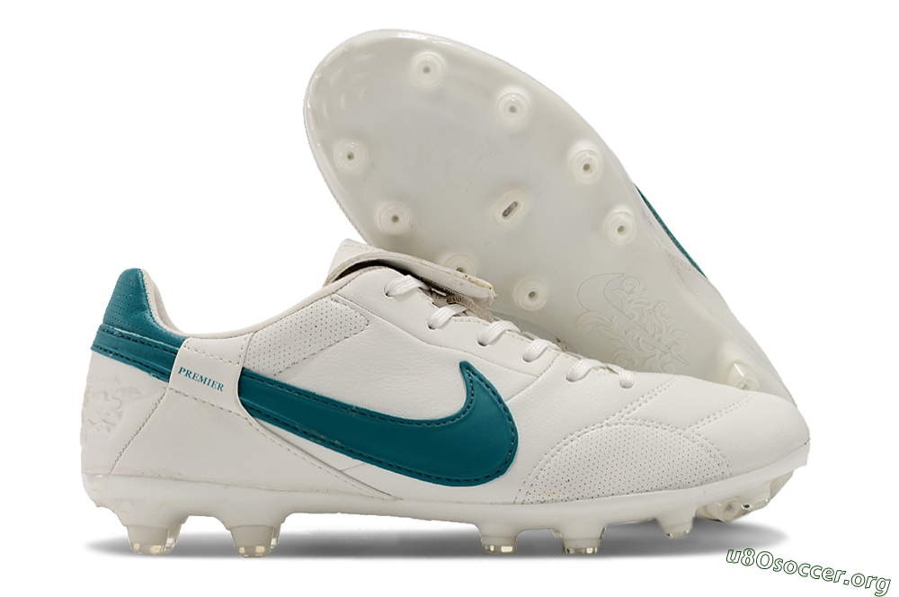 Nike The Premier 3 FG Football Boots - White/Blue 2