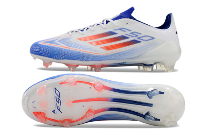 Adidas F50 Adizero FG Football Boots - White/Blue/Pink