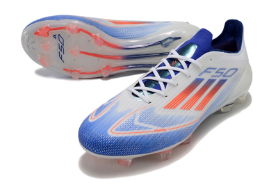 Adidas F50 Adizero FG Football Boots - White/Blue/Pink