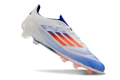 Adidas F50 Adizero FG Football Boots - White/Blue/Pink
