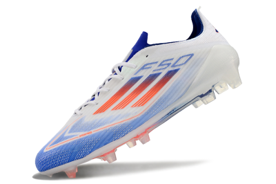 Adidas F50 Adizero FG Football Boots - White/Blue/Pink