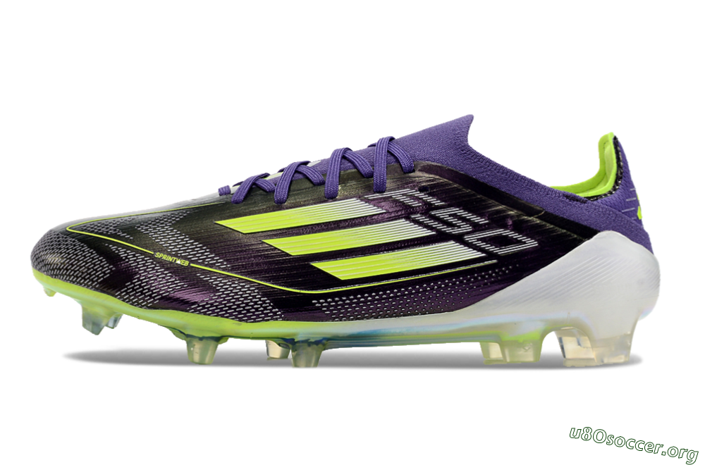 Adidas F50 Adizero FG Football Boots - Purple/Yellow/White 2