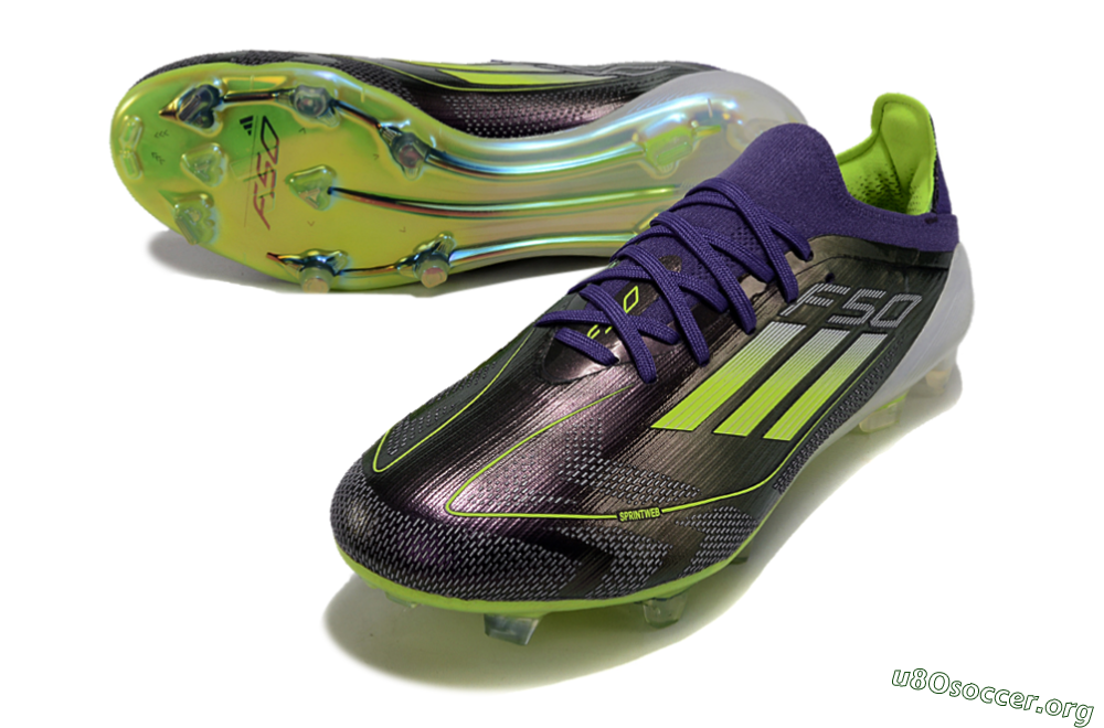 Adidas F50 Adizero FG Football Boots - Purple/Yellow/White 0