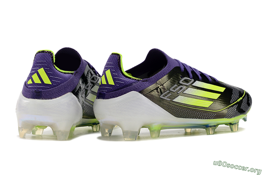 Adidas F50 Adizero FG Football Boots - Purple/Yellow/White 6