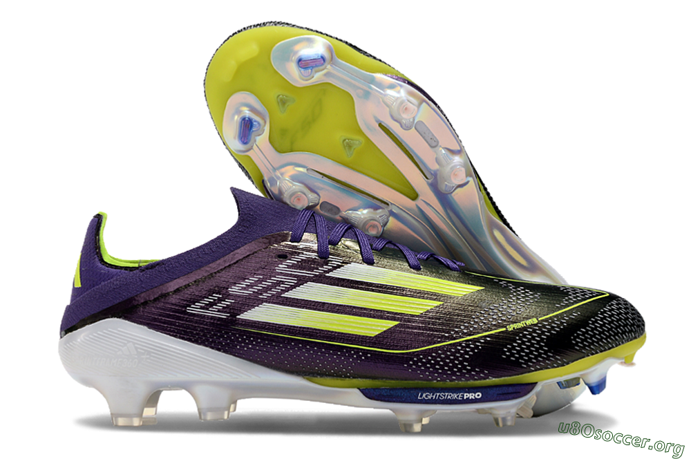 Adidas F50 Lightstrike Pro FG Football Boots - Purple/Yellow/Blue 2