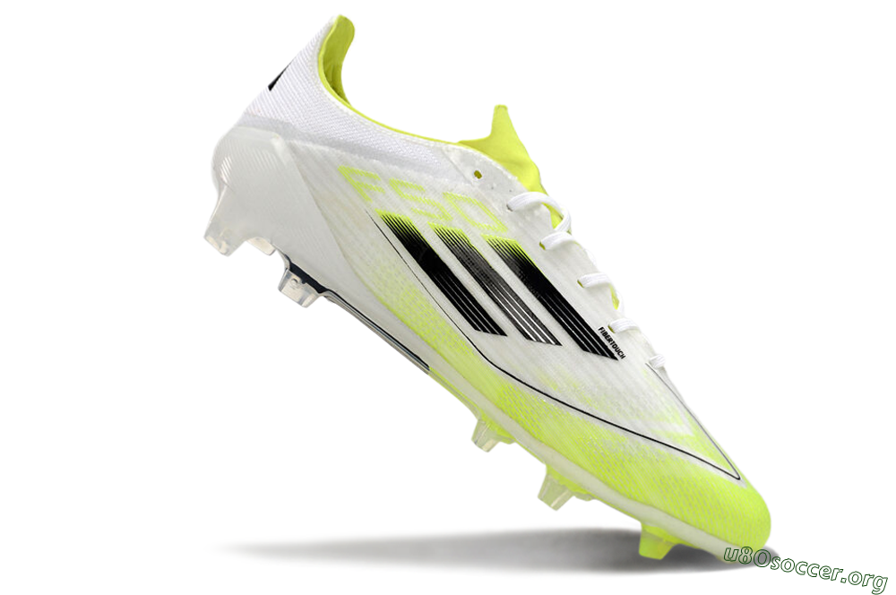 Adidas F50 Adizero FG Football Boots - White/Yellow/Black 4