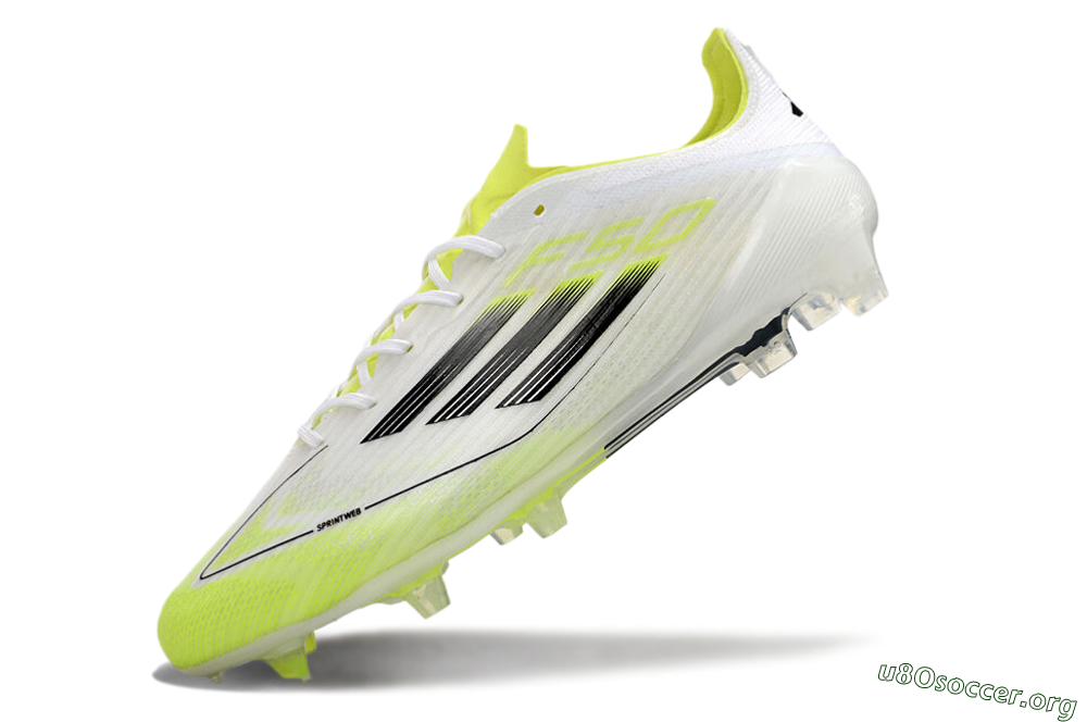 Adidas F50 Adizero FG Football Boots - White/Yellow/Black 5