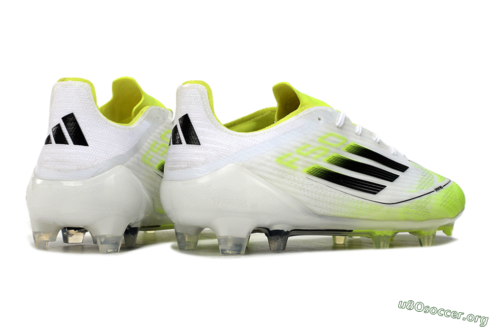 Adidas F50 Adizero FG Football Boots - White/Yellow/Black 6