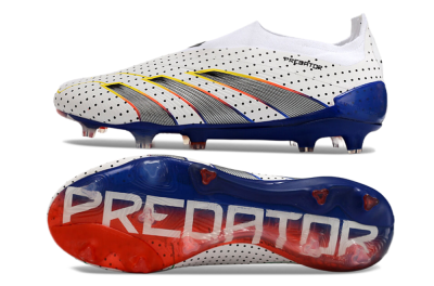 Adidas Predator Accuracy+ Laceless 24 Euphoria FG Football Boots - White/Silver/Blue