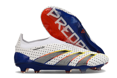 Adidas Predator Accuracy+ Laceless 24 Euphoria FG Football Boots - White/Silver/Blue