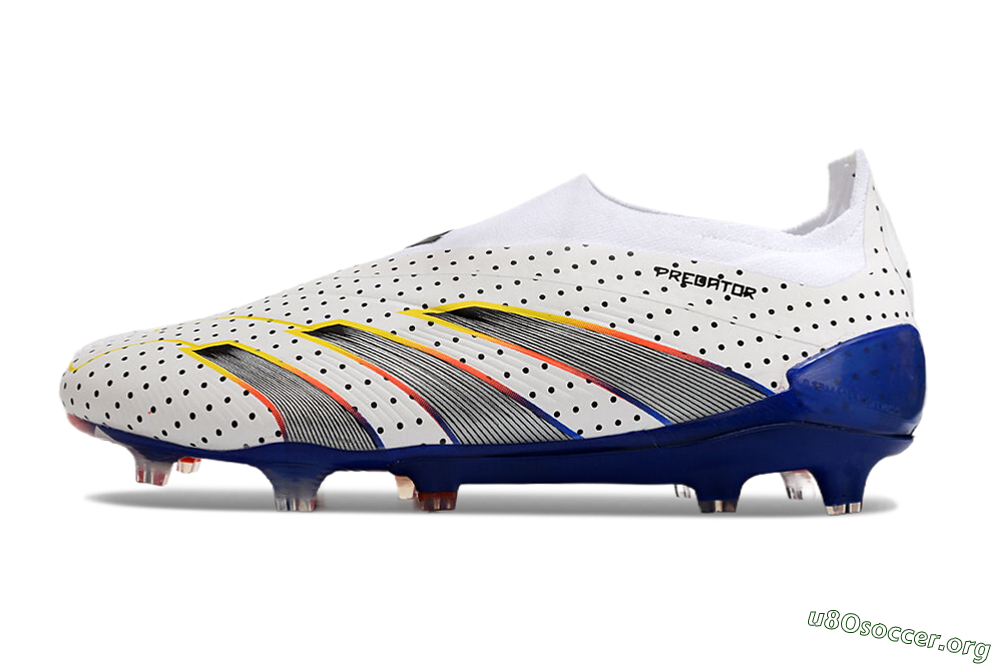 Adidas Predator Accuracy+ Laceless 24 Euphoria FG Football Boots - White/Silver/Blue 3